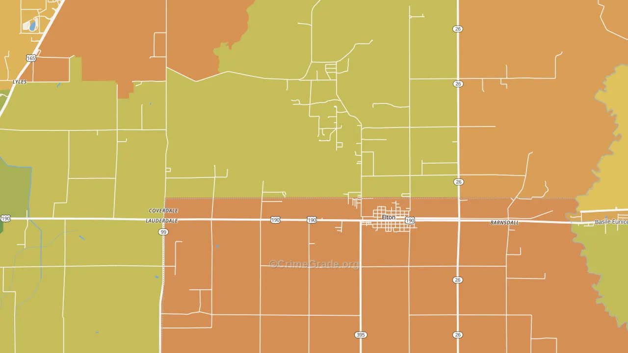Hathaway, LA Map of Murder Rates