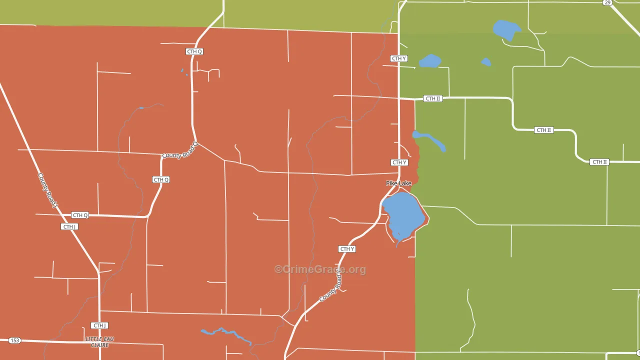 Hatley, WI Map of Murder Rates