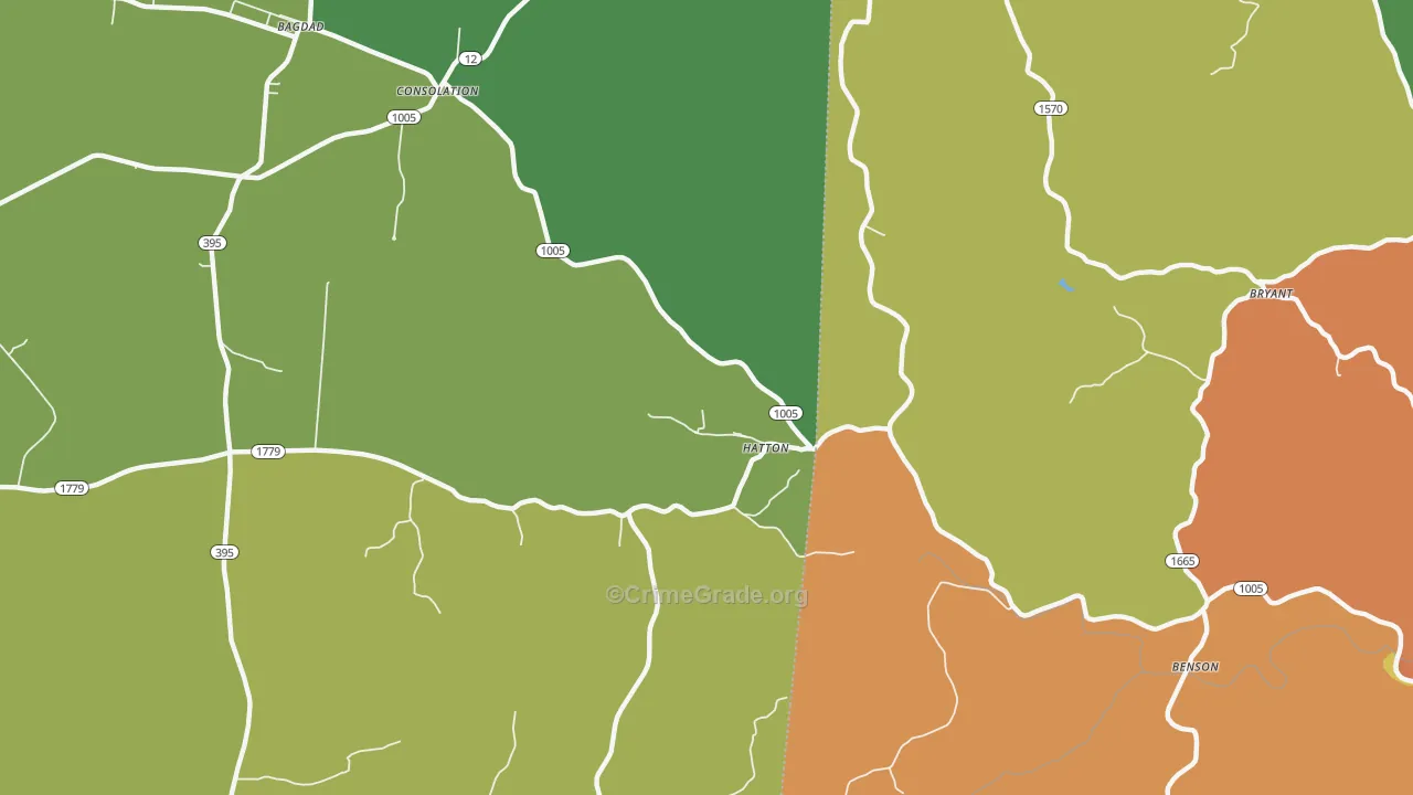 Hatton, KY Map of Murder Rates