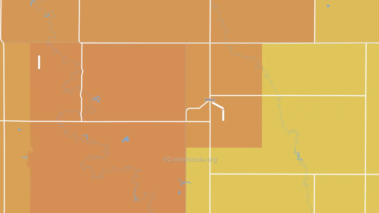 Hatton, ND Map of Murder Rates