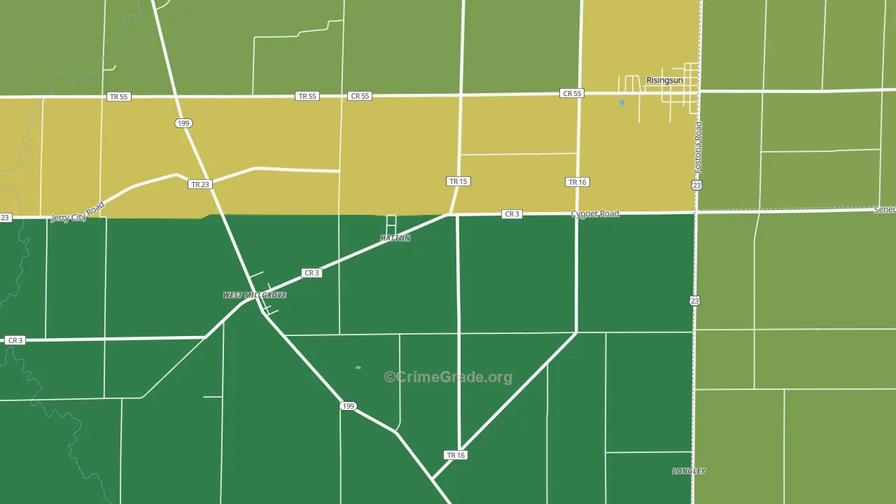 Hatton, OH Map of Murder Rates
