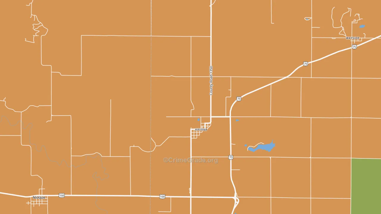 Havana, KS Map of Murder Rates
