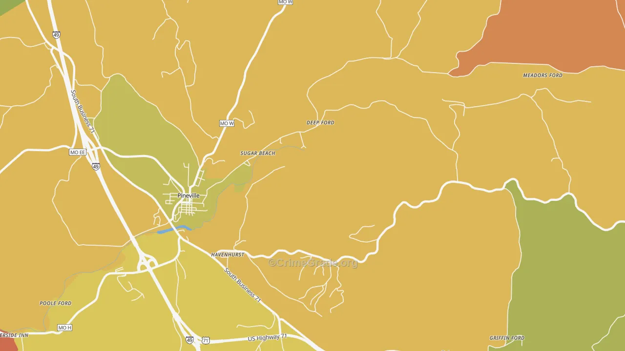 Havenhurst, MO Map of Murder Rates