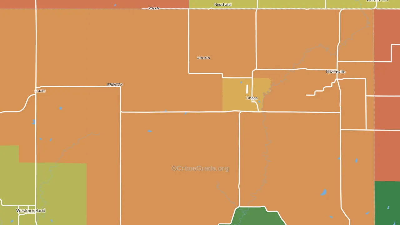Havensville, KS Map of Murder Rates