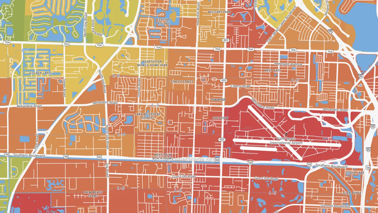 Haverhill, FL Map of Murder Rates