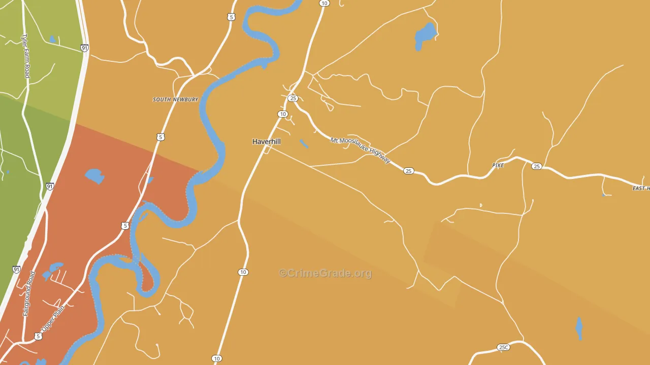 Haverhill, NH Map of Murder Rates
