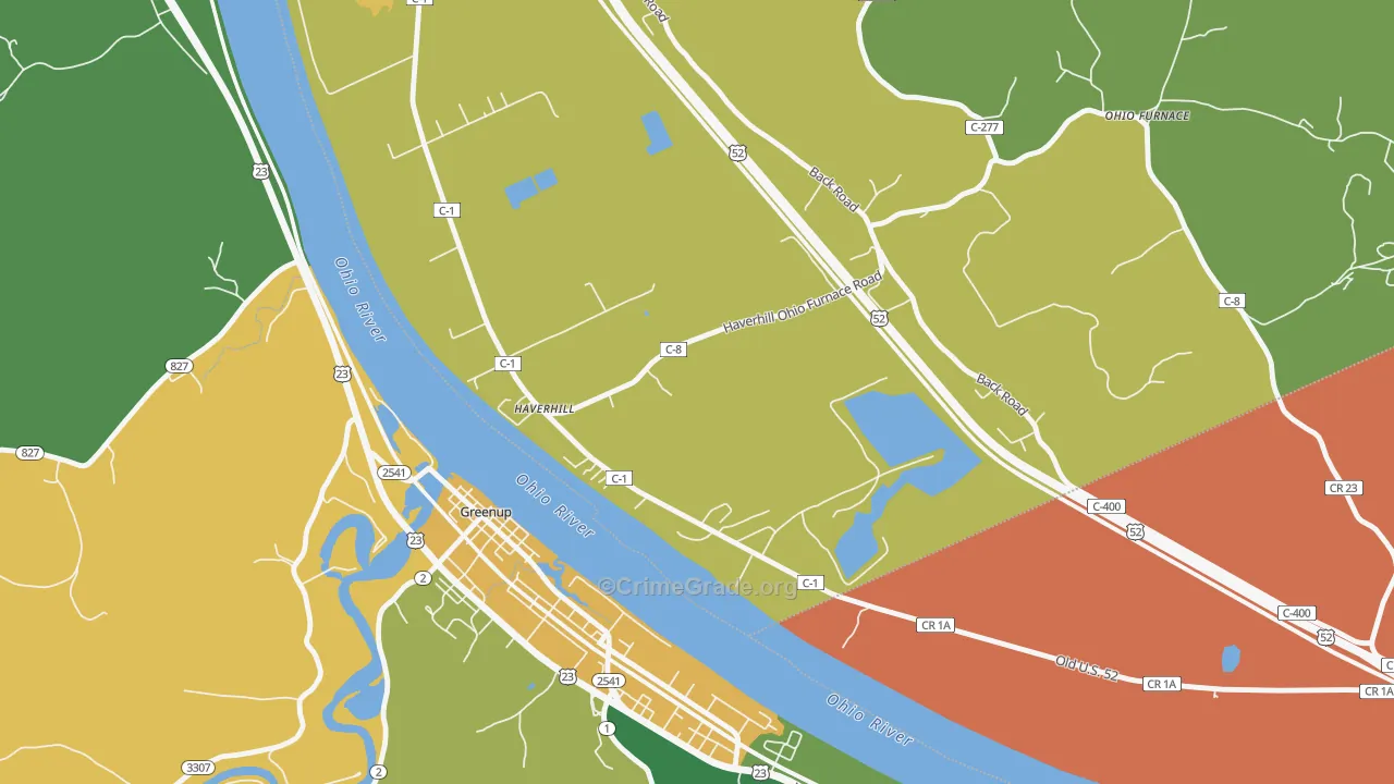 Haverhill, OH Map of Murder Rates