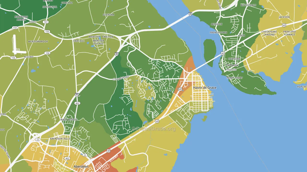 Havre de Grace, MD Map of Murder Rates