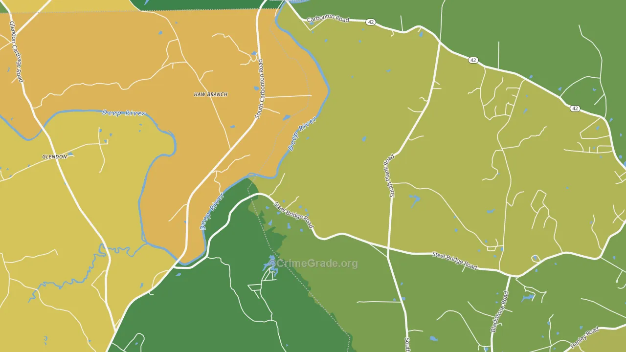 Haw Branch, NC Map of Murder Rates