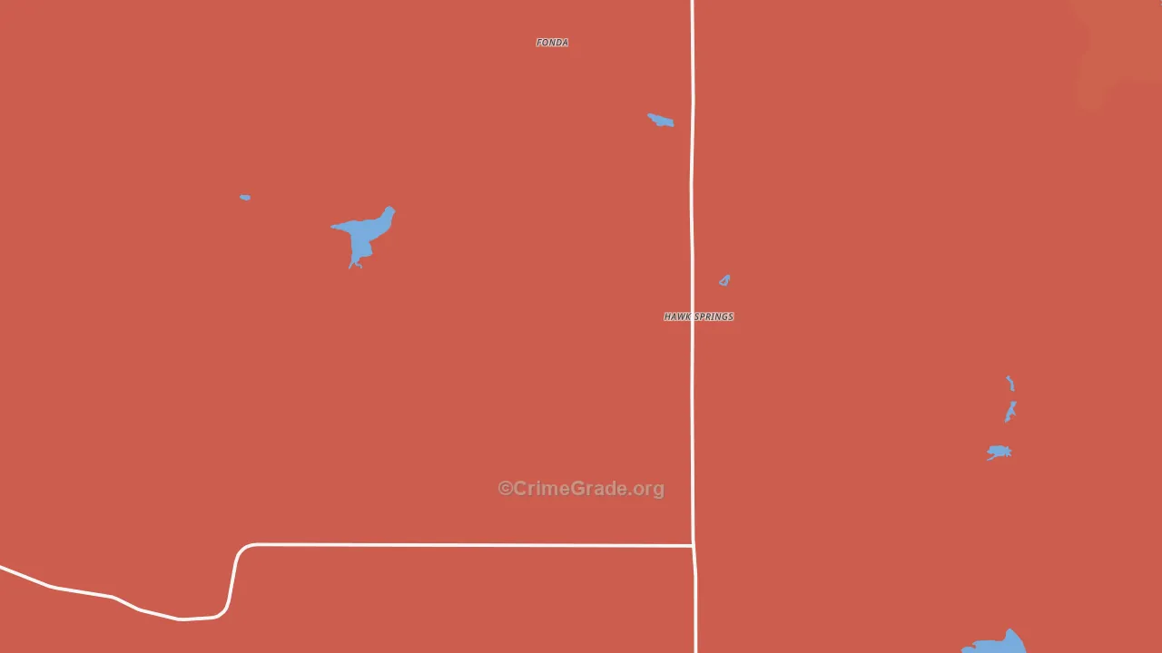 Hawk Springs, WY Map of Murder Rates