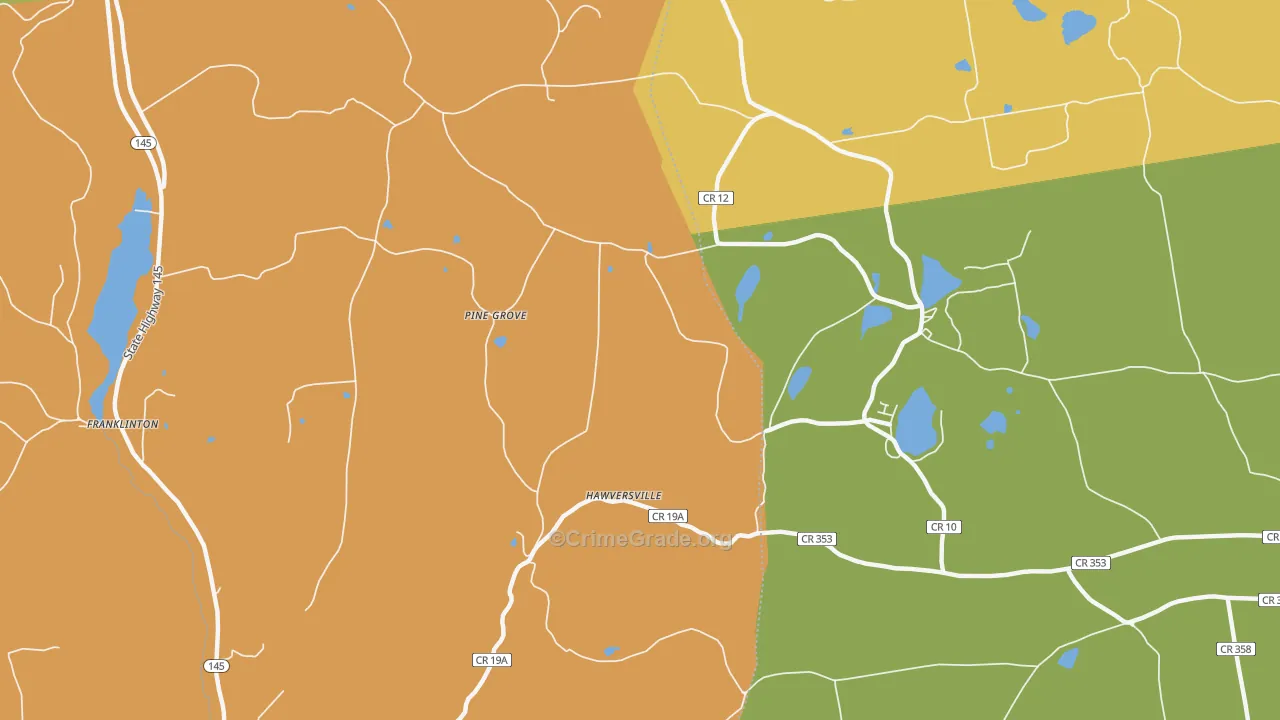 Hawversville, NY Map of Murder Rates