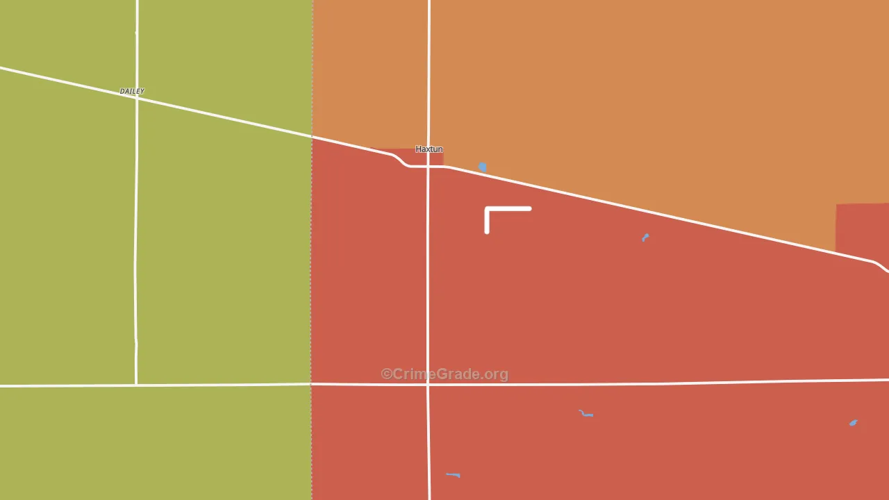 Haxtun, CO Map of Murder Rates
