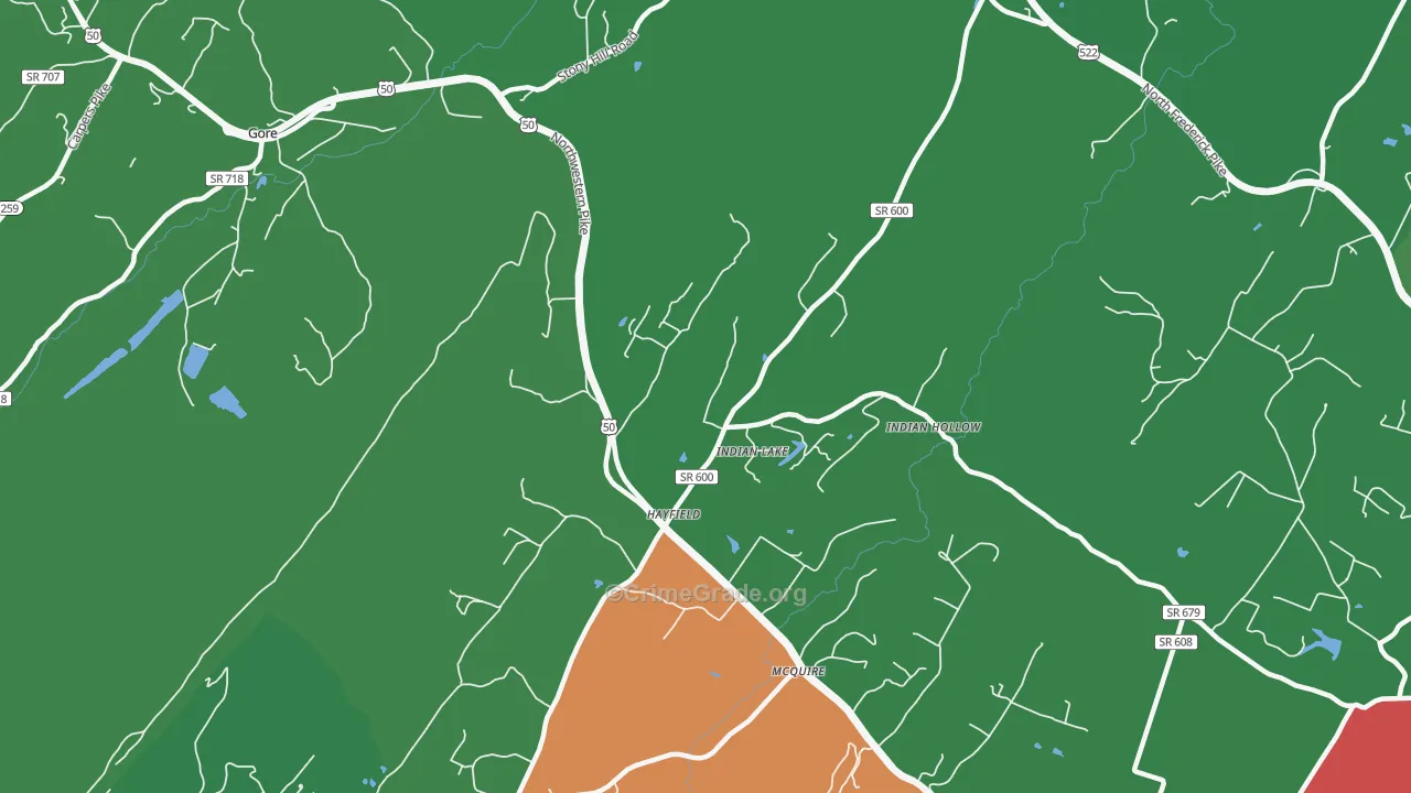 Hayfield, VA Map of Murder Rates