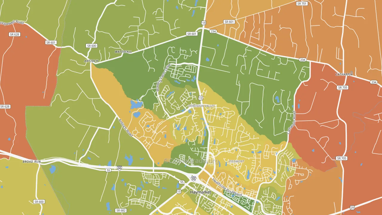 Haymarket, VA Map of Murder Rates