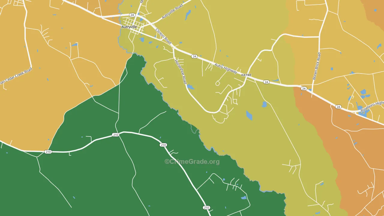 Hayne, NC Map of Murder Rates
