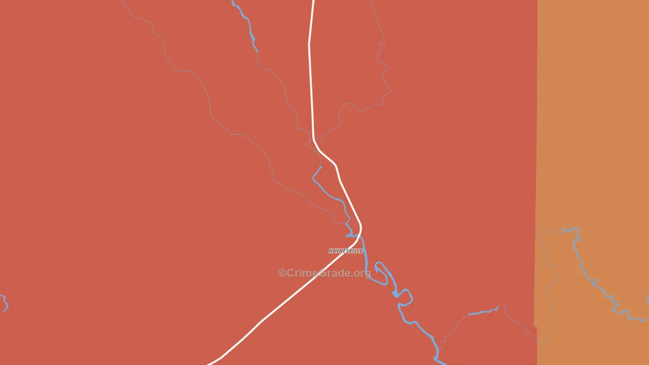 Haynesville, ME Map of Murder Rates