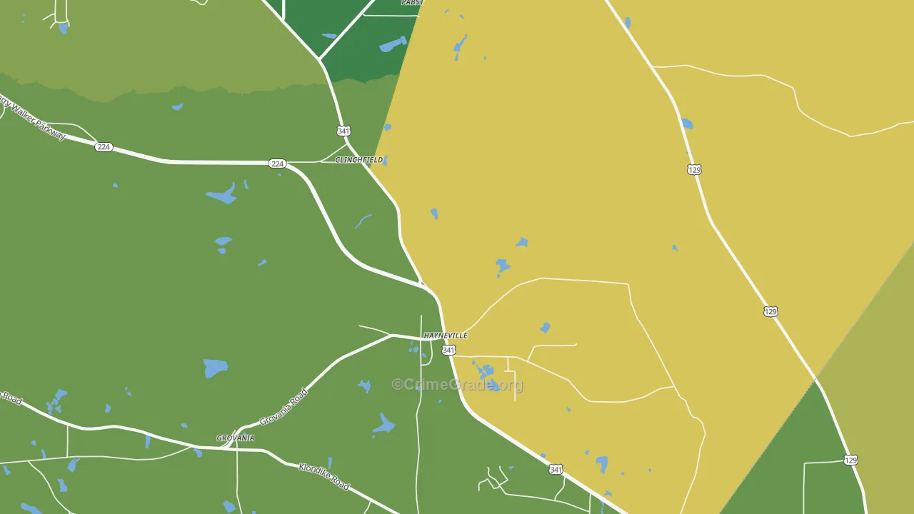Hayneville, GA Map of Murder Rates