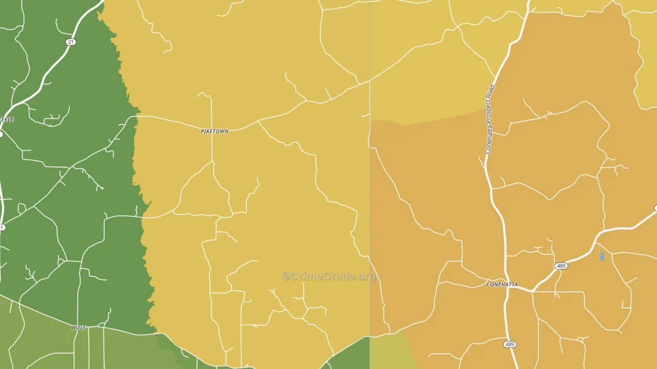 Hays, MS Map of Murder Rates