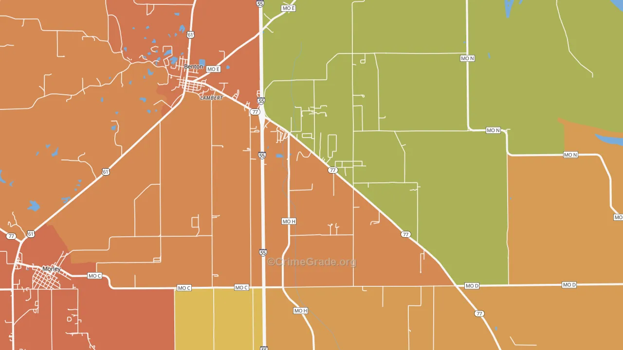 Haywood City, MO Map of Murder Rates