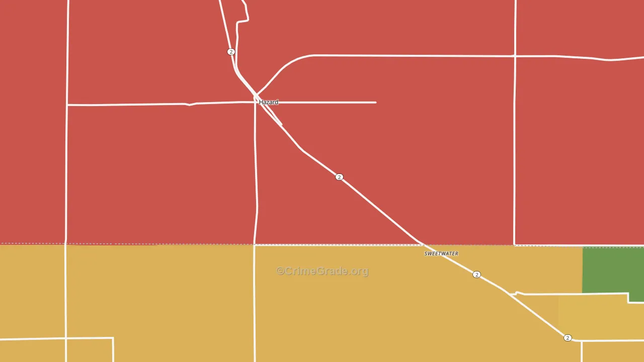Hazard, NE Map of Murder Rates