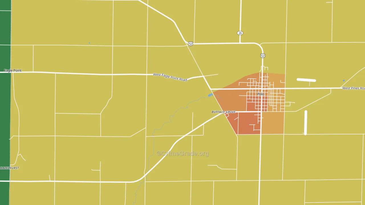 Hazelhurst, IL Map of Murder Rates