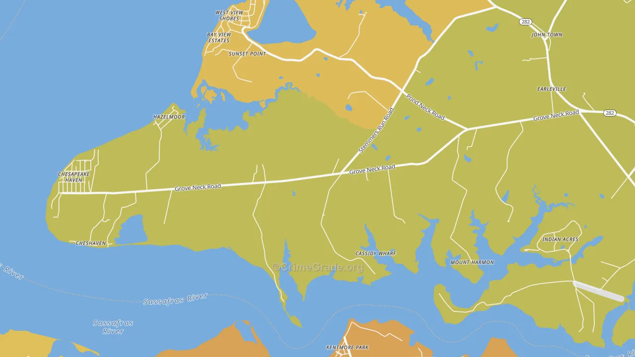 Hazelmoor, MD Map of Murder Rates