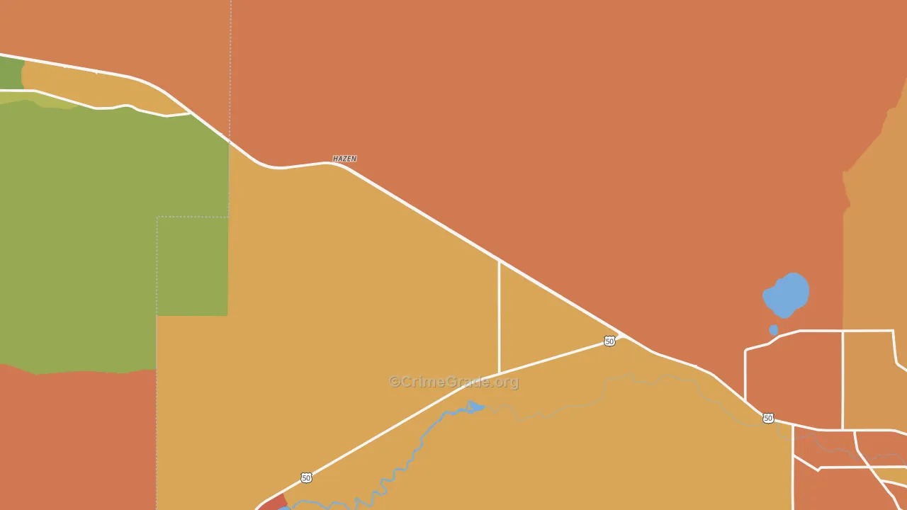Hazen, NV Map of Murder Rates