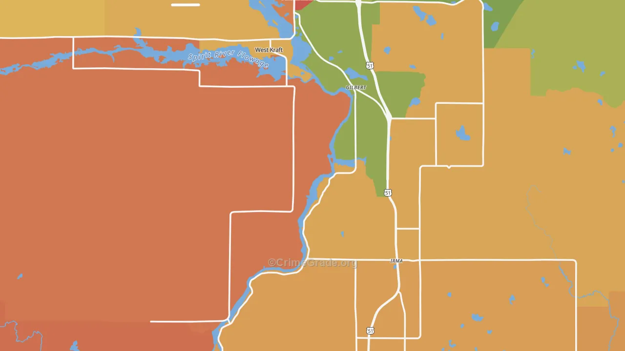 Heafford Junction, WI Map of Murder Rates