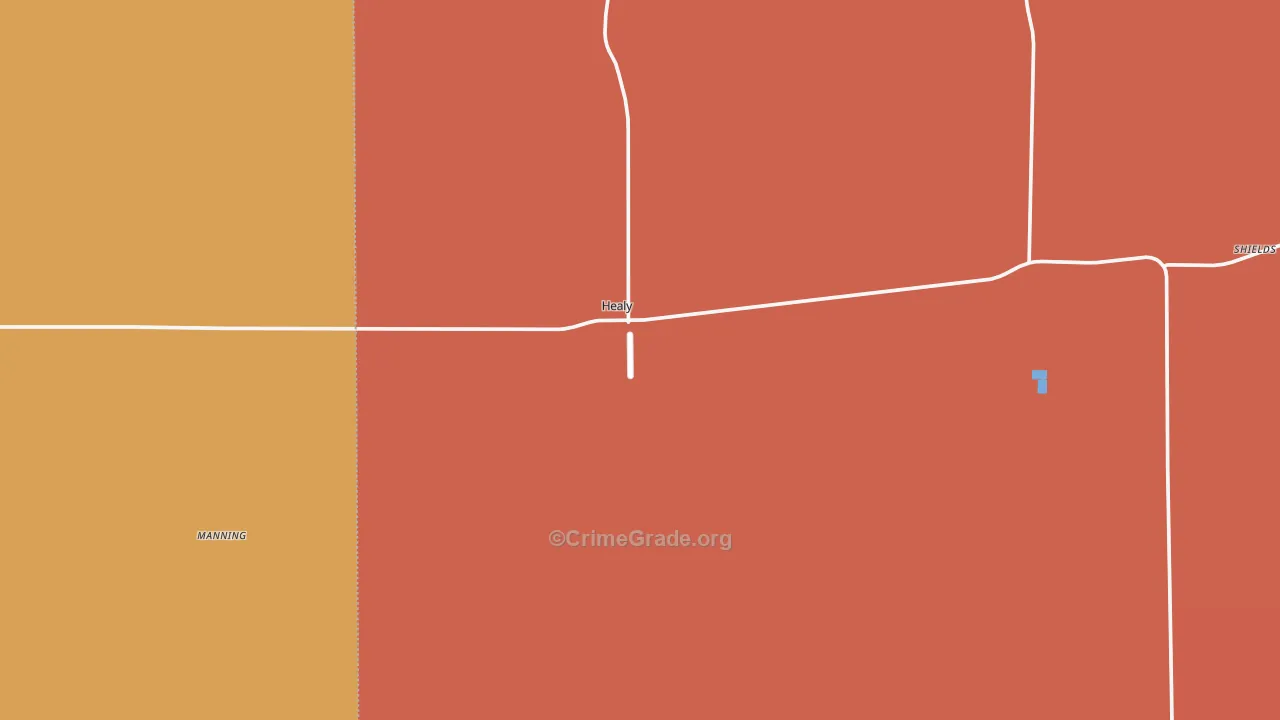 Healy, KS Map of Murder Rates