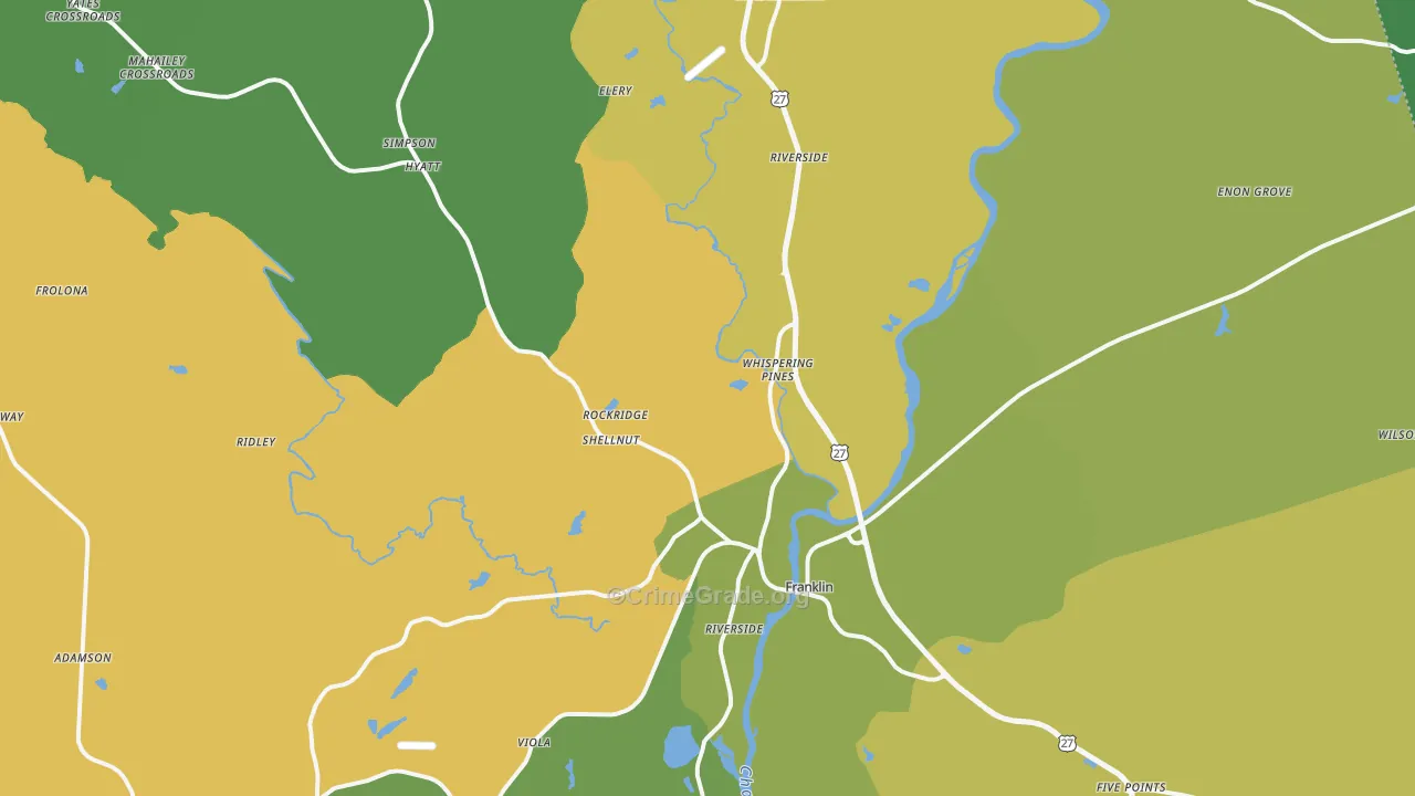 Heard County, GA Map of Murder Rates