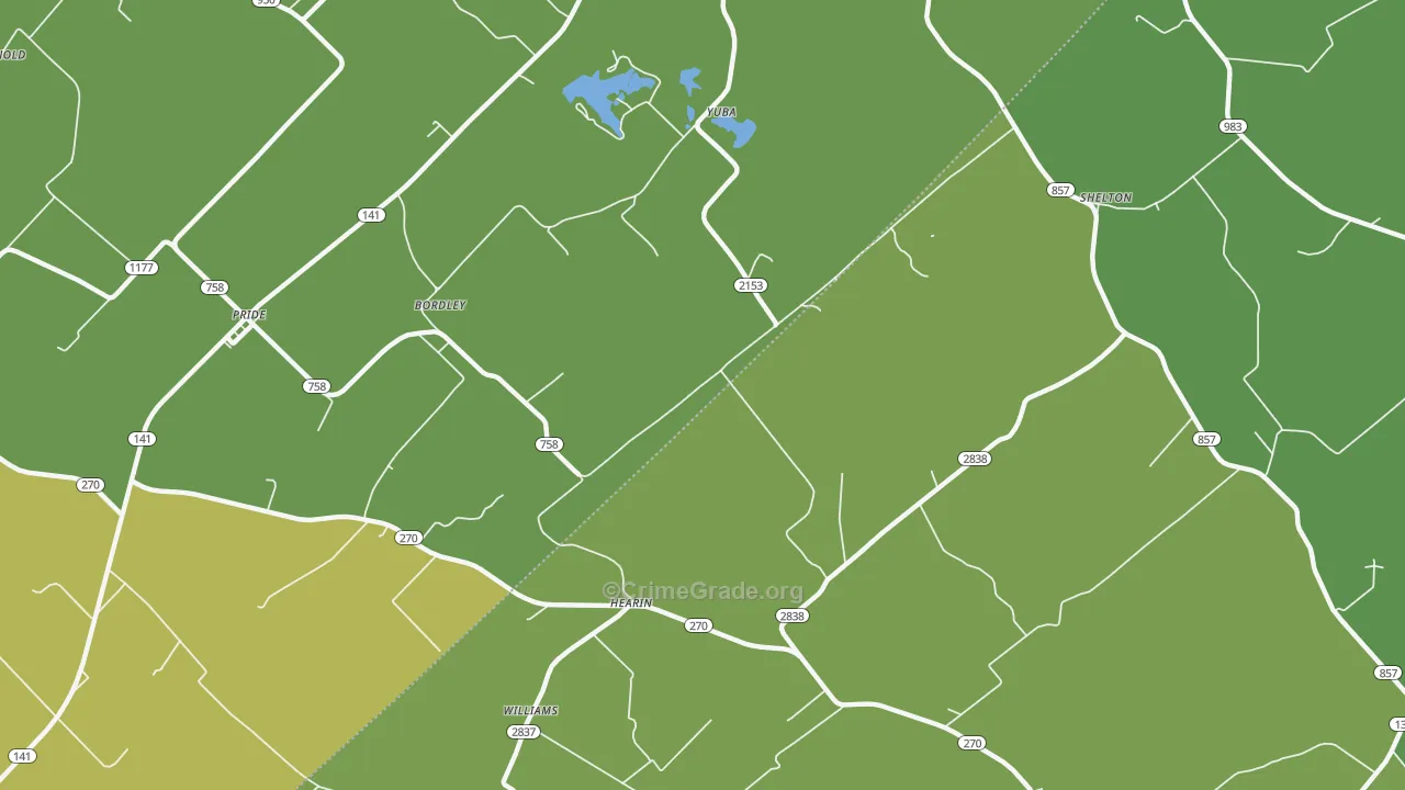Hearin, KY Map of Murder Rates