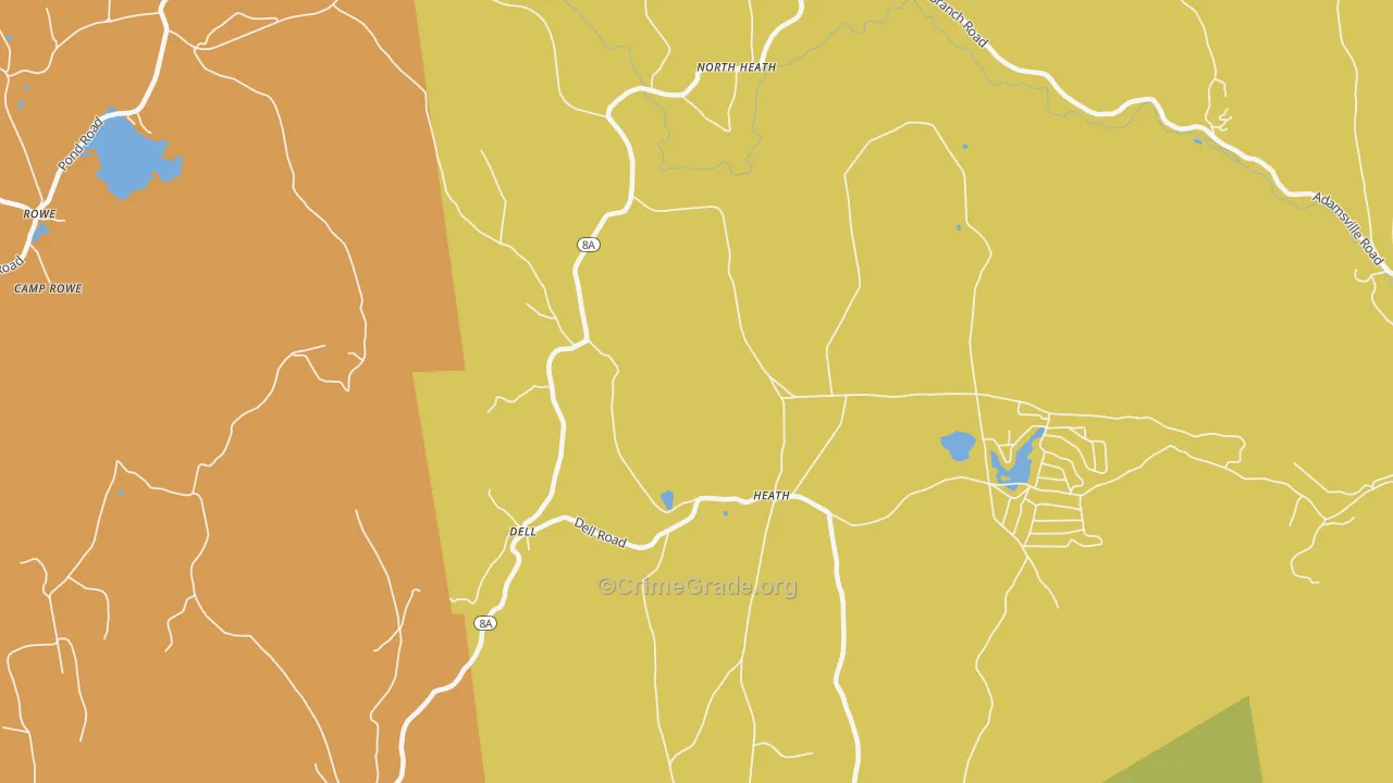Heath, MA Map of Murder Rates