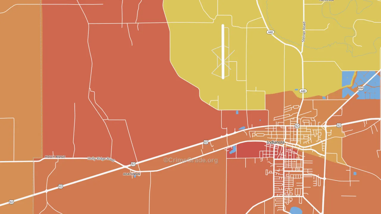 Heathman, MS Map of Murder Rates