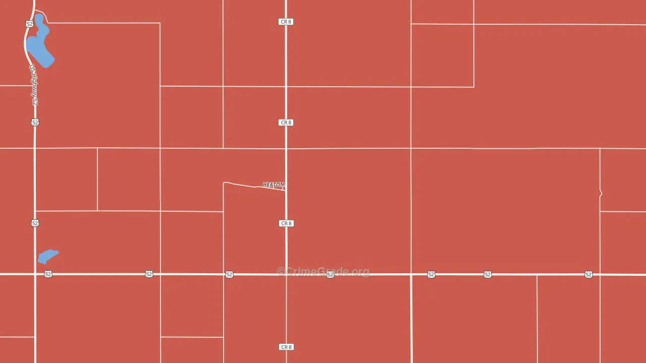 Heaton, ND Map of Murder Rates