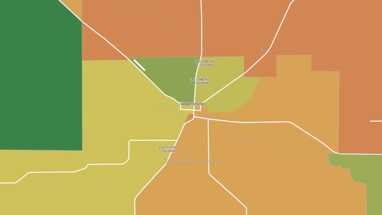 Hebbronville, TX Map of Murder Rates