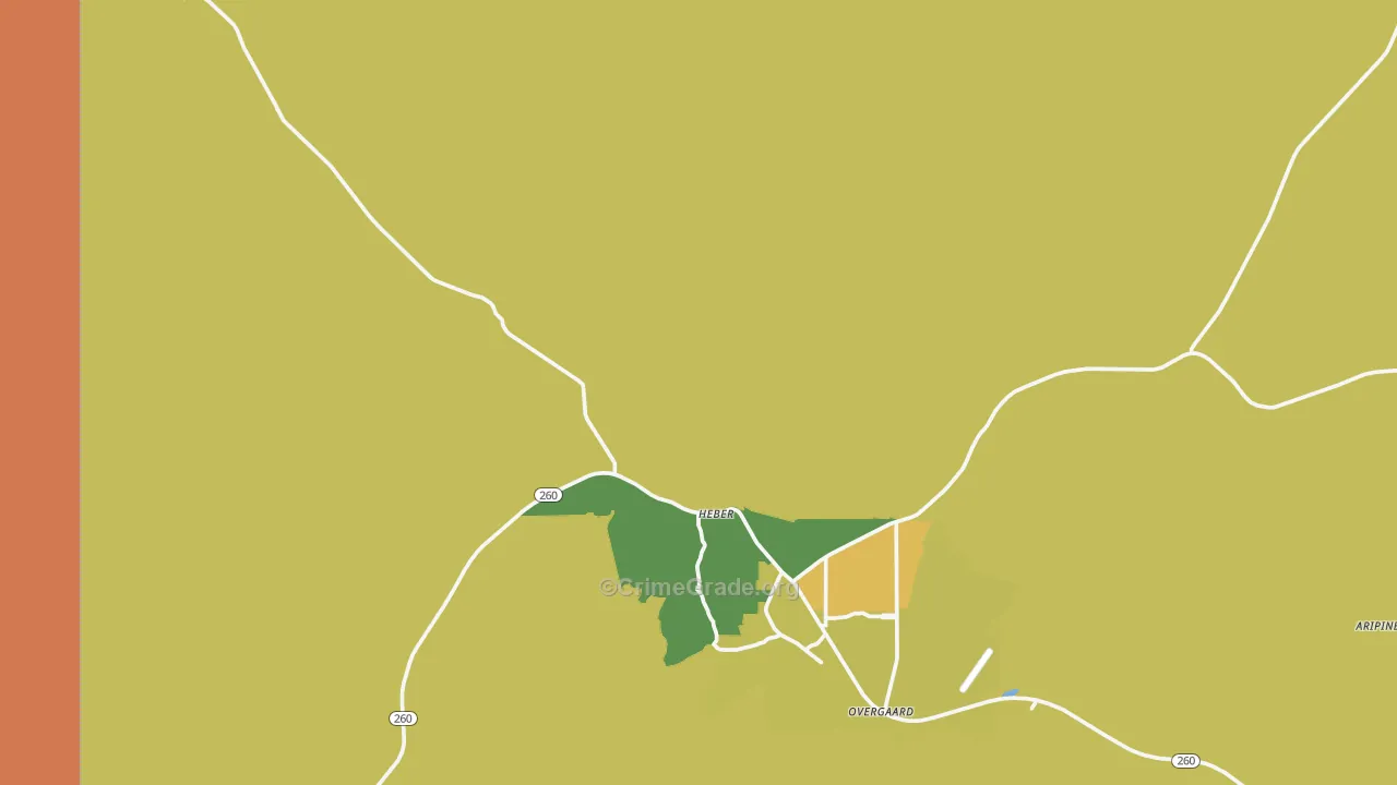 Heber, AZ Map of Murder Rates