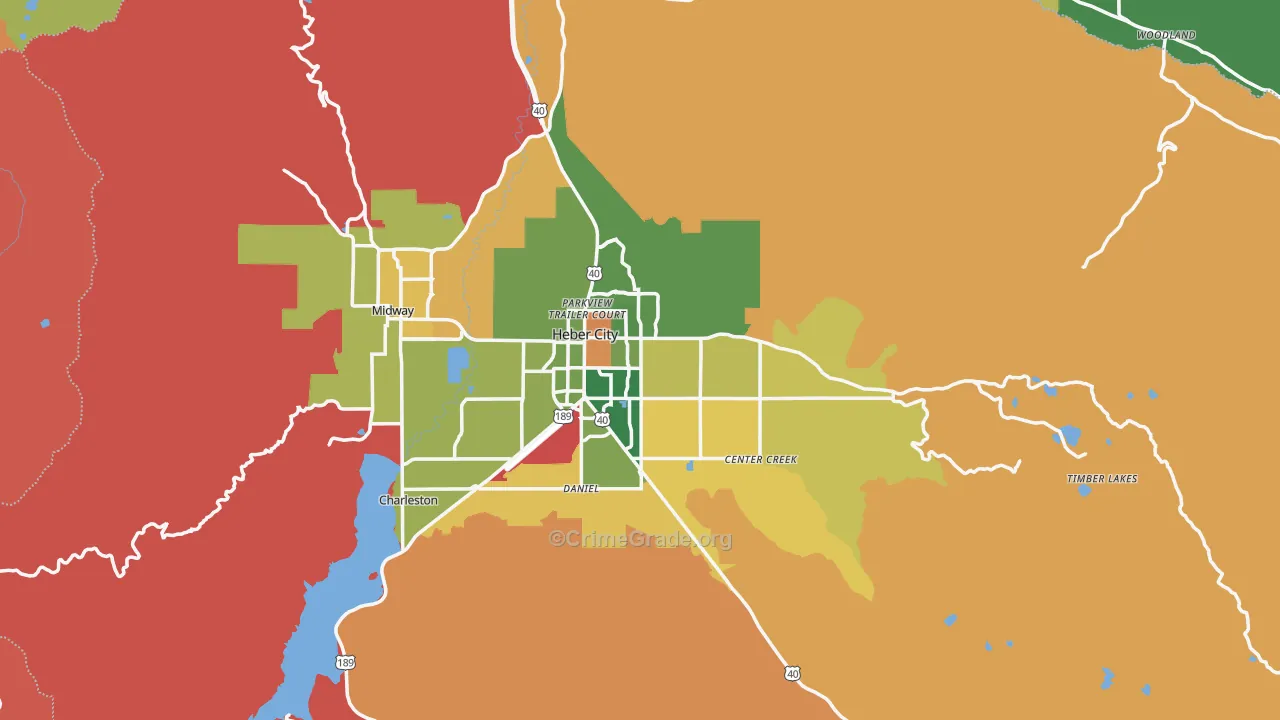 Heber City, UT Map of Murder Rates