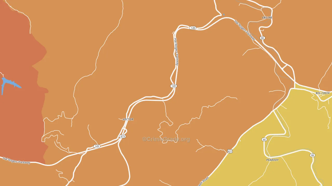 Hector, KY Map of Murder Rates