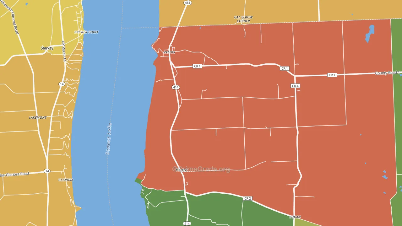 Hector, NY Map of Murder Rates
