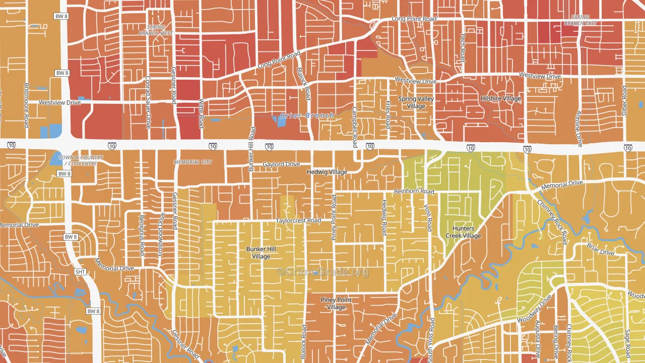 Hedwig Village, TX Map of Murder Rates