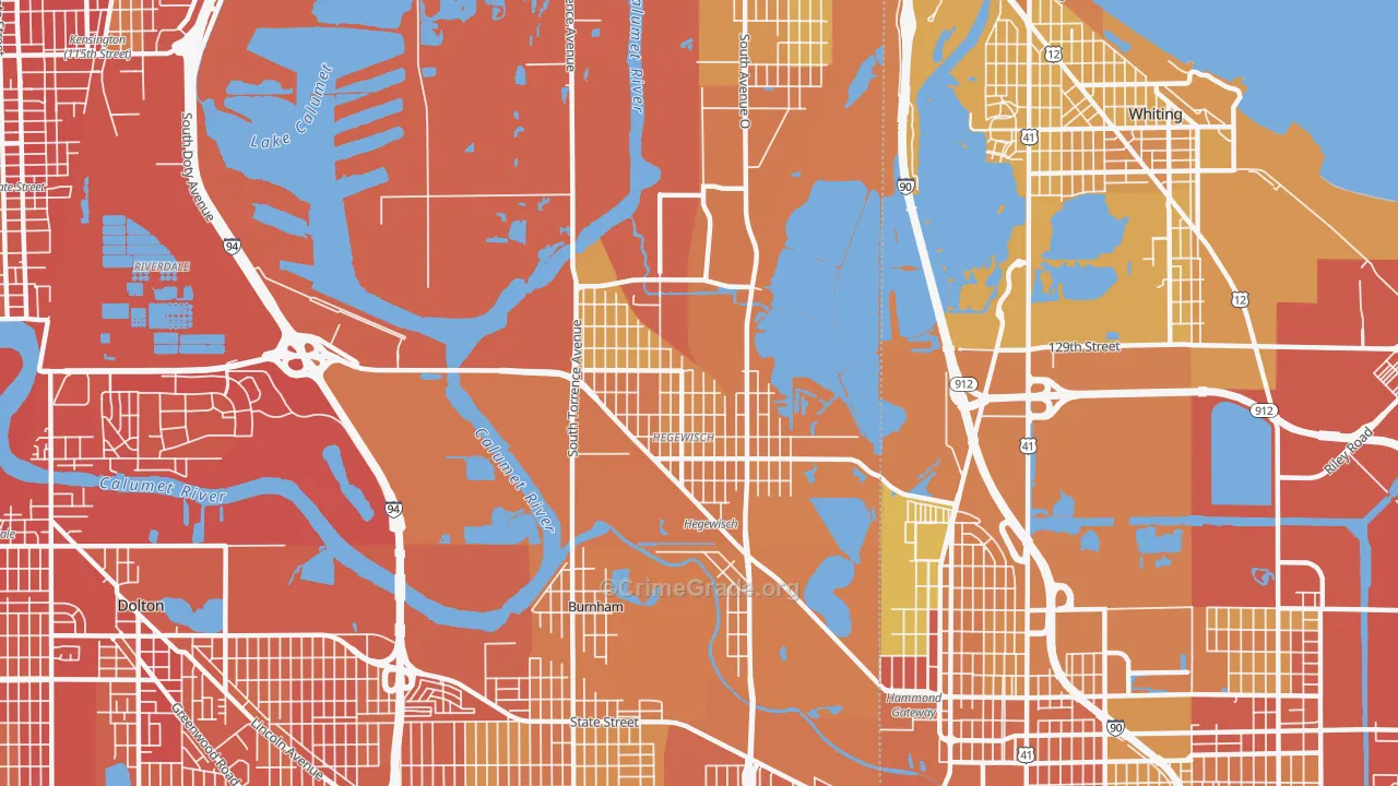 Hegewisch, Chicago, IL Map of Murder Rates