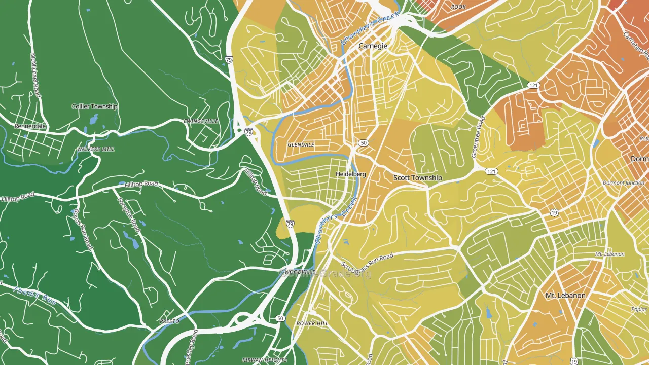 Heidelberg, PA Map of Murder Rates