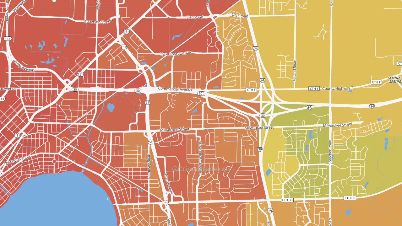 Heistand, Madison, WI Map of Murder Rates