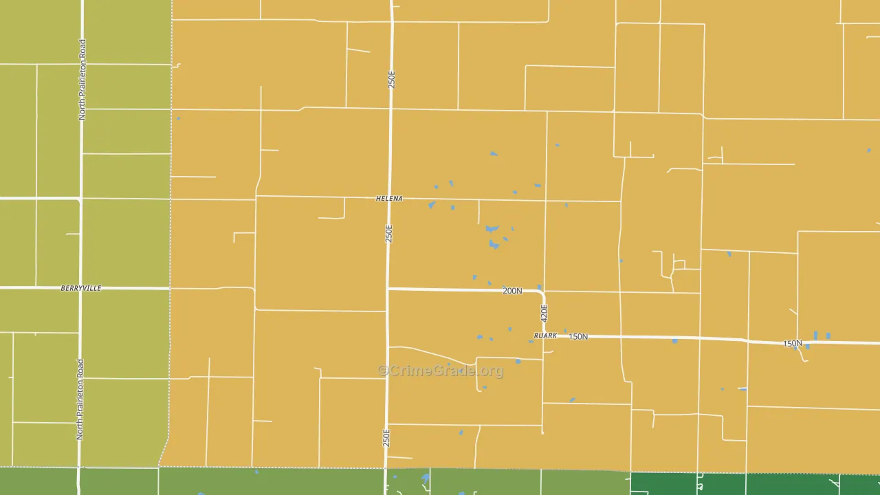 Helena, IL Map of Murder Rates
