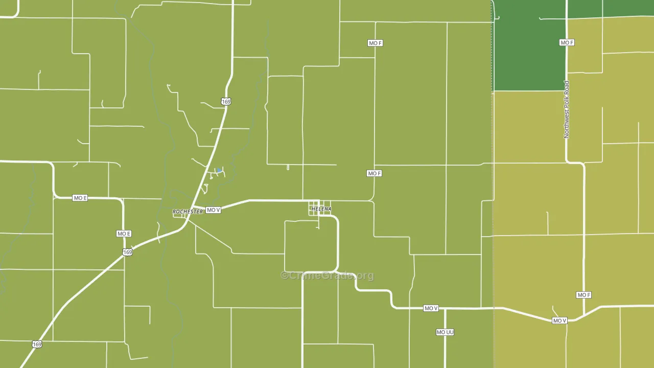 Helena, MO Map of Murder Rates