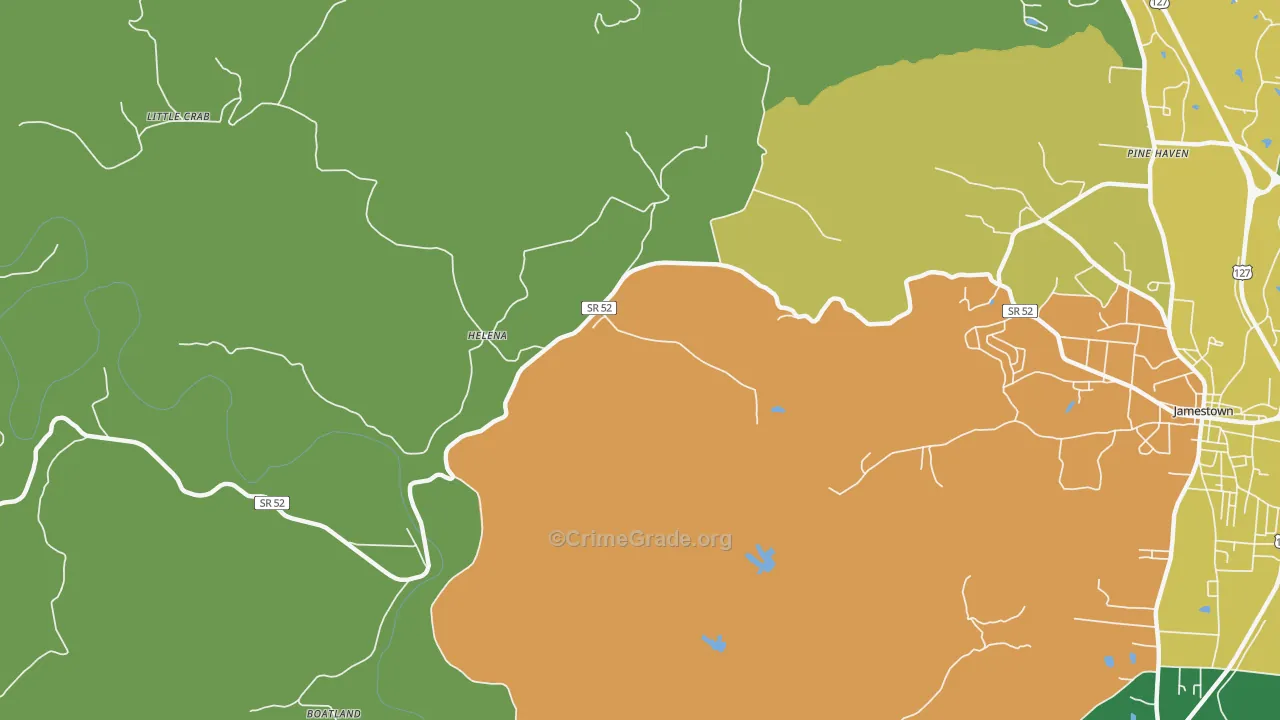 Helena, TN Map of Murder Rates