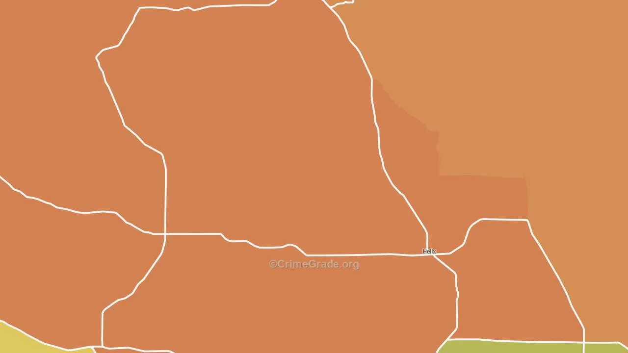 Helix, OR Map of Murder Rates