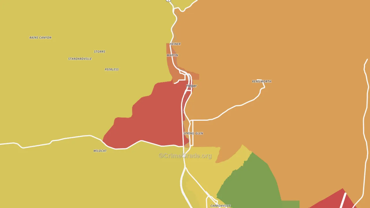 Helper, UT Map of Murder Rates
