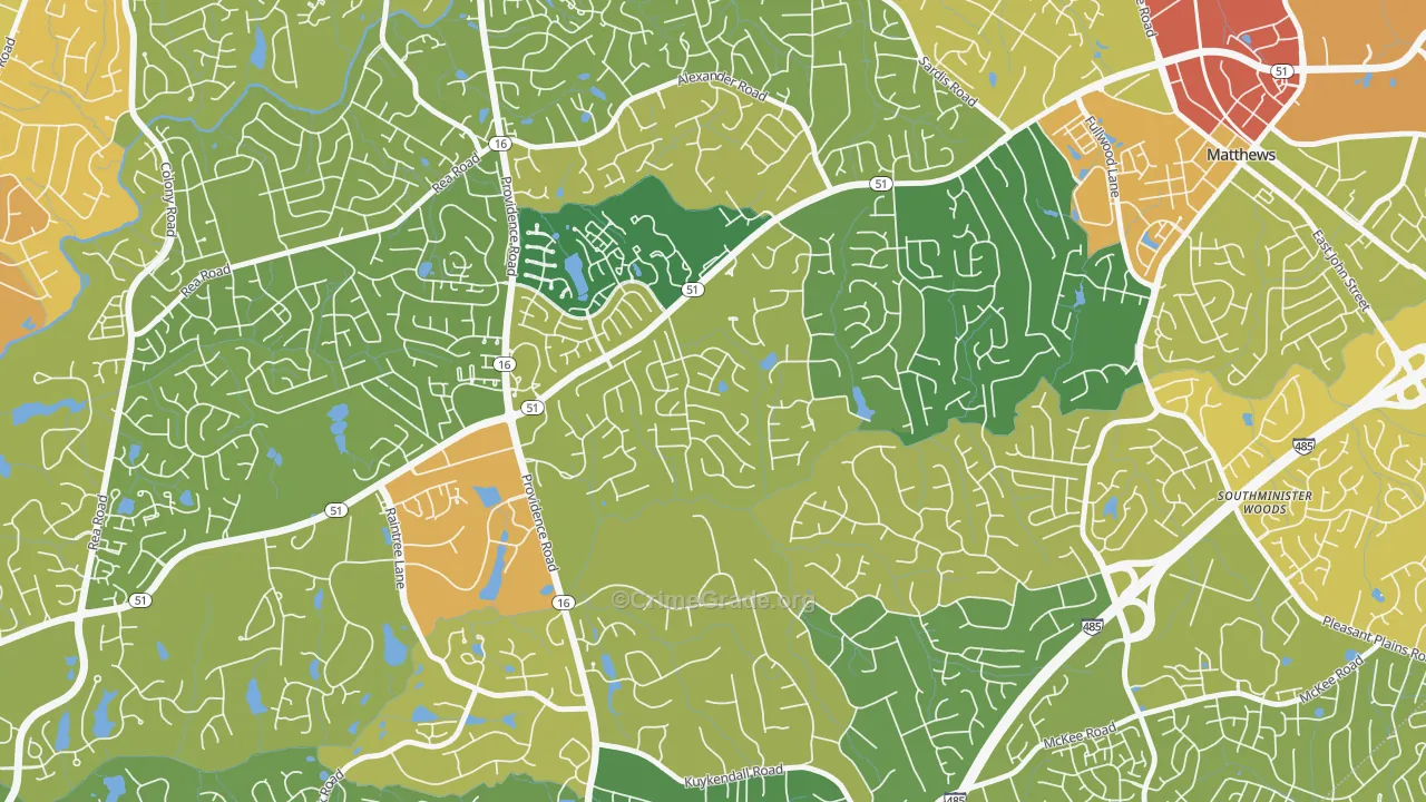 Hembstead, Charlotte, NC Map of Murder Rates