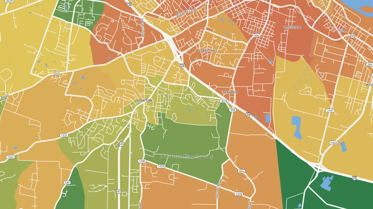 Hendron, KY Map of Murder Rates